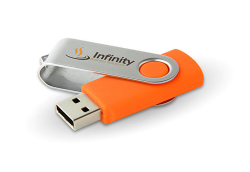 USB Promocional Clásica naranja.